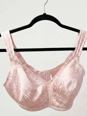 Elila Blush Tonal Jacquard Soft Cup Cushion Strap Bra 38D NWOT #99